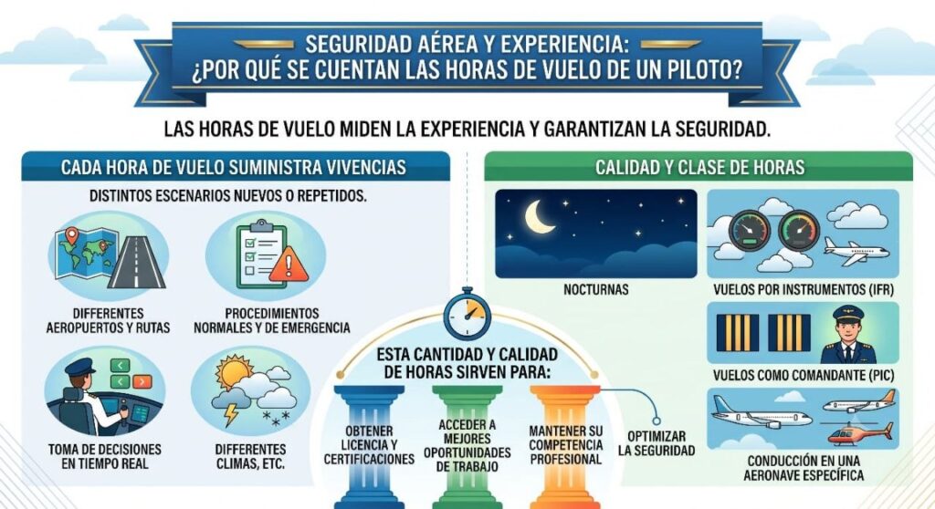 Horas de vuelo de un piloto