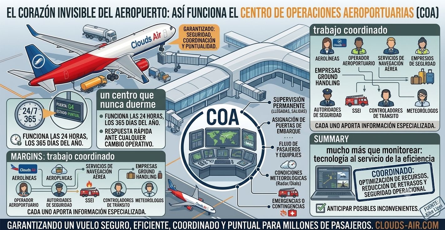 El corazón invisible del aeropuerto así funciona el Centro de Operaciones Aeroportuarias