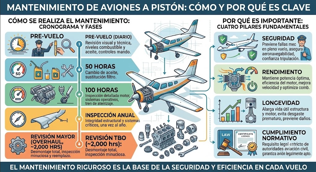 Mantenimiento de un avion a piston