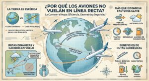 Por que los aviones no vuelan en línea recta