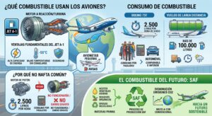 Qué combustible usan los aviones y por qué no pueden cargar nafta común
