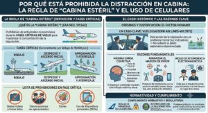 está prohibido grabar videos o hablar por celular en cabina cuando se inicia un vuelo