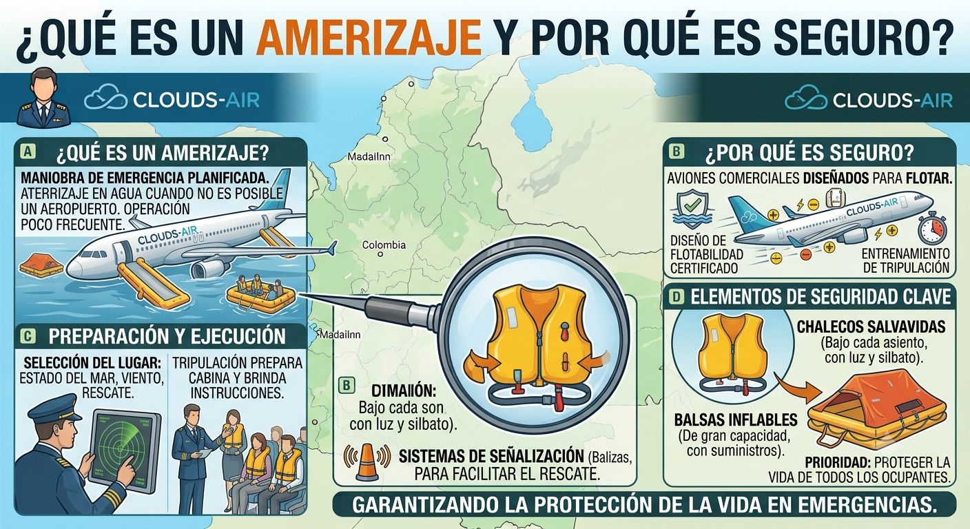 ¿Qué es un amerizaje y por qué es una maniobra de emergencia tan segura