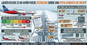 ¿Quién decide si un avión puede aterrizar sobre una pista cubierta de nieve