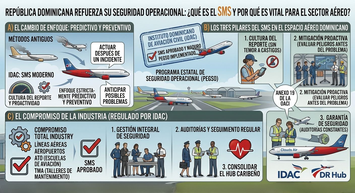 República Dominicana refuerza su Seguridad Operacional ¿Qué es el SMS y por qué es vital para el sector aéreo