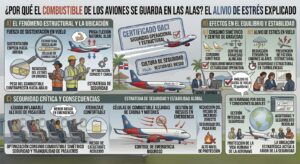 ¿Por qué el combustible de los aviones se guarda en las alas