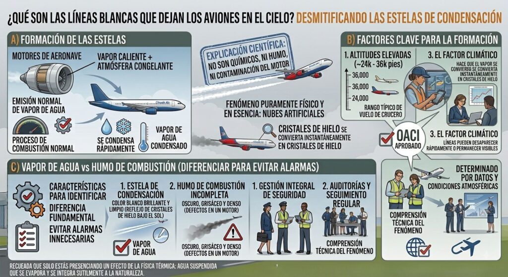 ¿Qué son las líneas blancas que dejan los aviones en el cielo Desmitificando las estelas de condensación