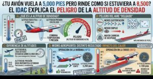 ¿Tu avión vuela a 5,000 pies pero rinde como si estuviera a 8,500 El IDAC explica el peligro de la altitud de densidad