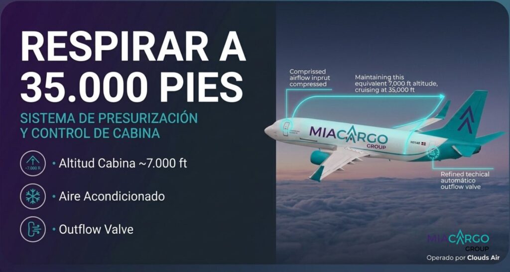 Cómo funciona el sistema de presurización de un avión