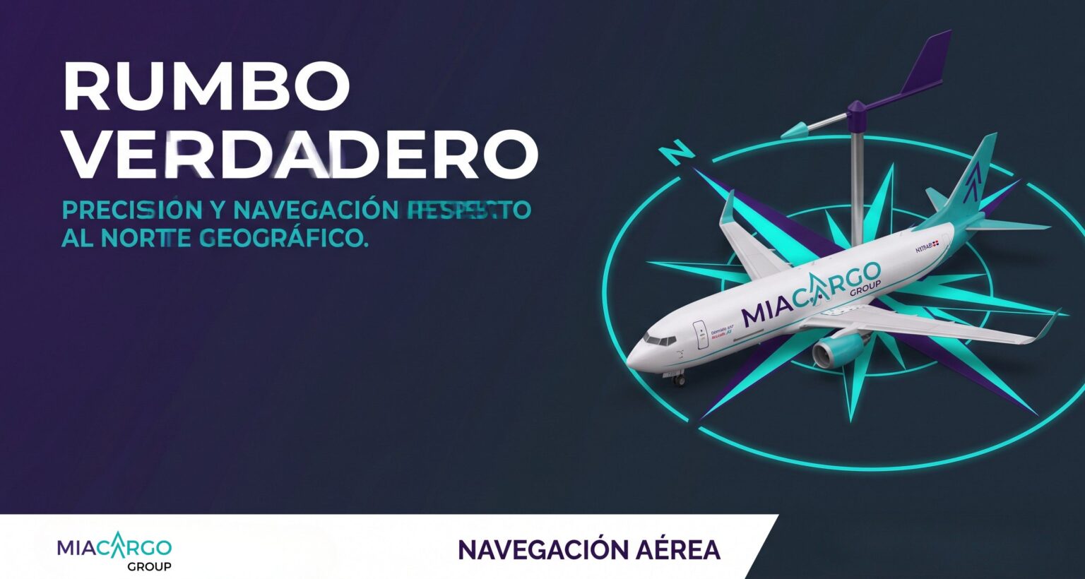 ¿Qué es el rumbo geográfico o verdadero de una aeronave
