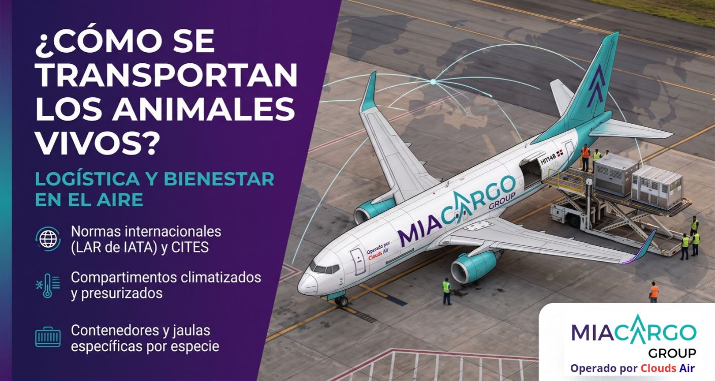 ¿Cómo se transportan los animales vivos en un avión_