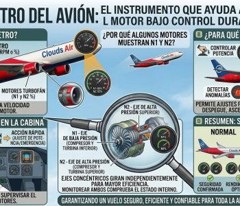 El tacómetro del avión el instrumento que ayuda a mantener el motor bajo control durante el vuelo