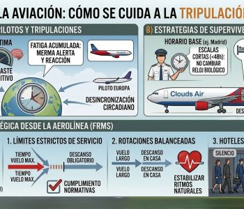 Jet lag en la aviación Cómo se cuida a la tripulación en el aire