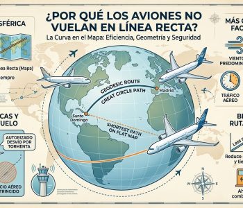 Por que los aviones no vuelan en línea recta