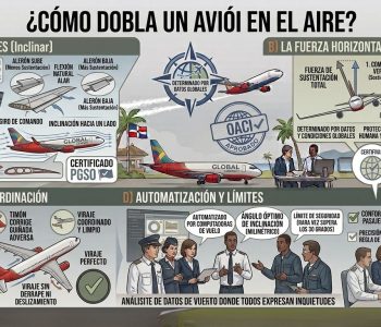 ¿Cómo dobla un avión en el aire?
