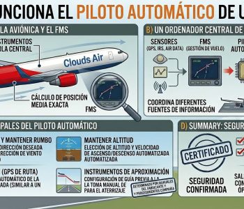 ¿Cómo funciona el piloto automático de un avión