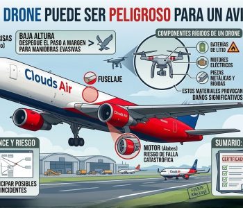 ¿Por qué un drone puede ser peligroso para un avión