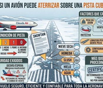 ¿Quién decide si un avión puede aterrizar sobre una pista cubierta de nieve