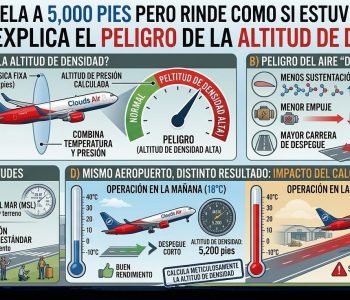 ¿Tu avión vuela a 5,000 pies pero rinde como si estuviera a 8,500 El IDAC explica el peligro de la altitud de densidad